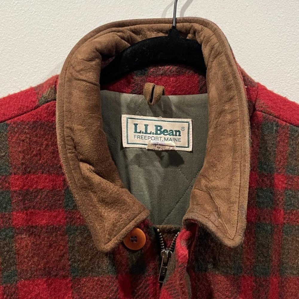L.L BEAN PLAID ZIP VINTAGE COAT - Picture 8 of 15